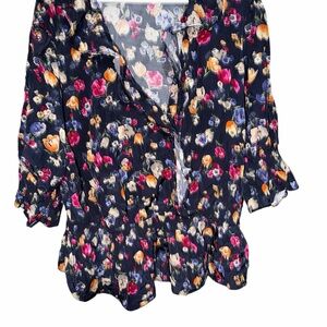 Ralph Lauren Floral Blouse - Black and Multicolor